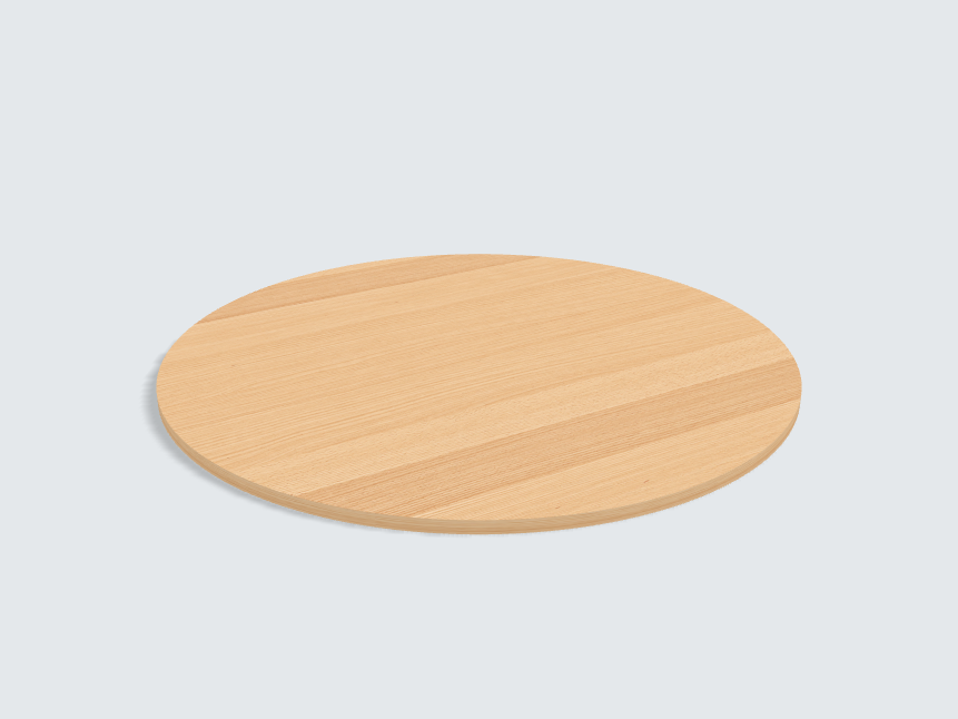 Tischplatte oval / kreisförmig Buche Furnier