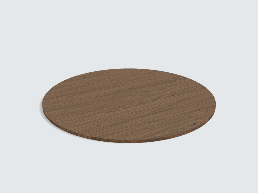 Tischplatte oval / kreisförmig Casella Eiche Braun