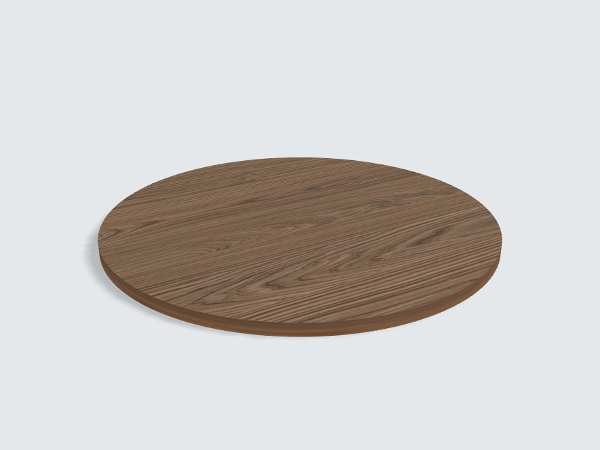 Tischplatte oval / kreisförmig Casella Eiche Braun