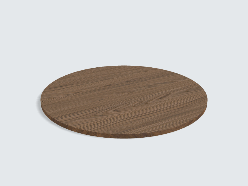 Tischplatte oval / kreisförmig Casella Eiche Braun