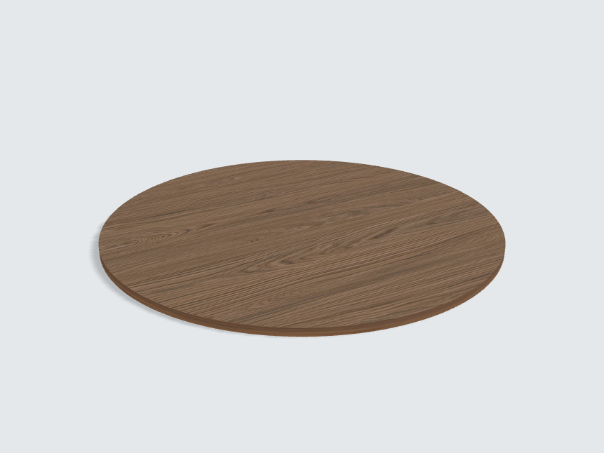 Tischplatte oval / kreisförmig Casella Eiche Braun