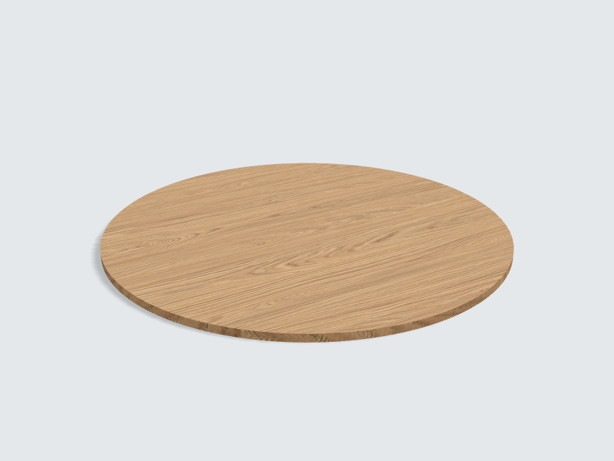 Tischplatte oval / kreisförmig Casella Eiche Natur