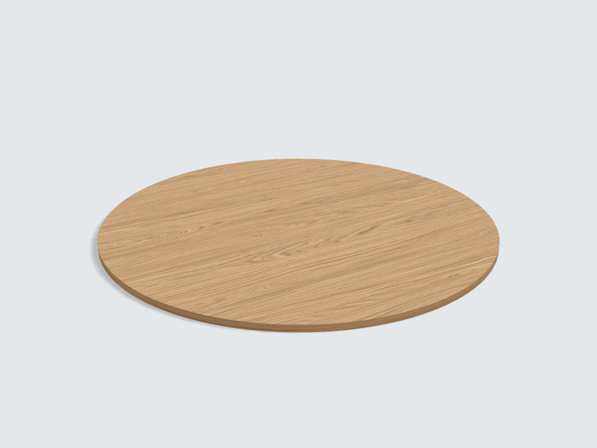 Tischplatte oval / kreisförmig Casella Eiche Natur