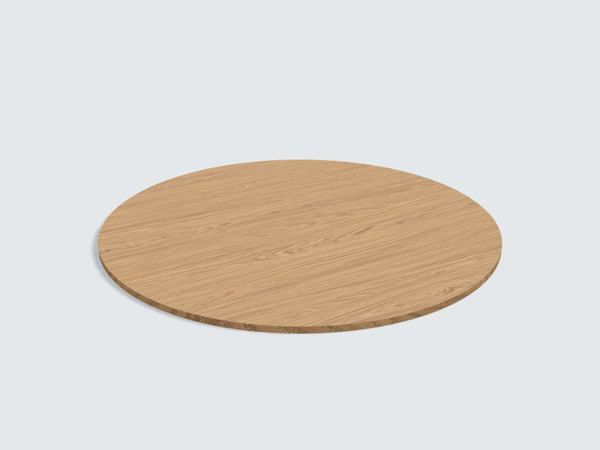 Tischplatte oval / kreisförmig Casella Eiche Natur