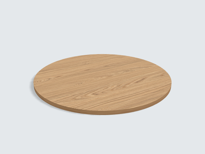 Tischplatte oval / kreisförmig Casella Eiche Natur