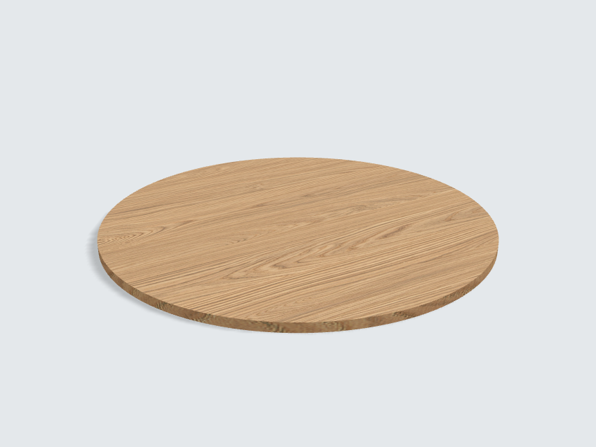 Tischplatte oval / kreisförmig Casella Eiche Natur