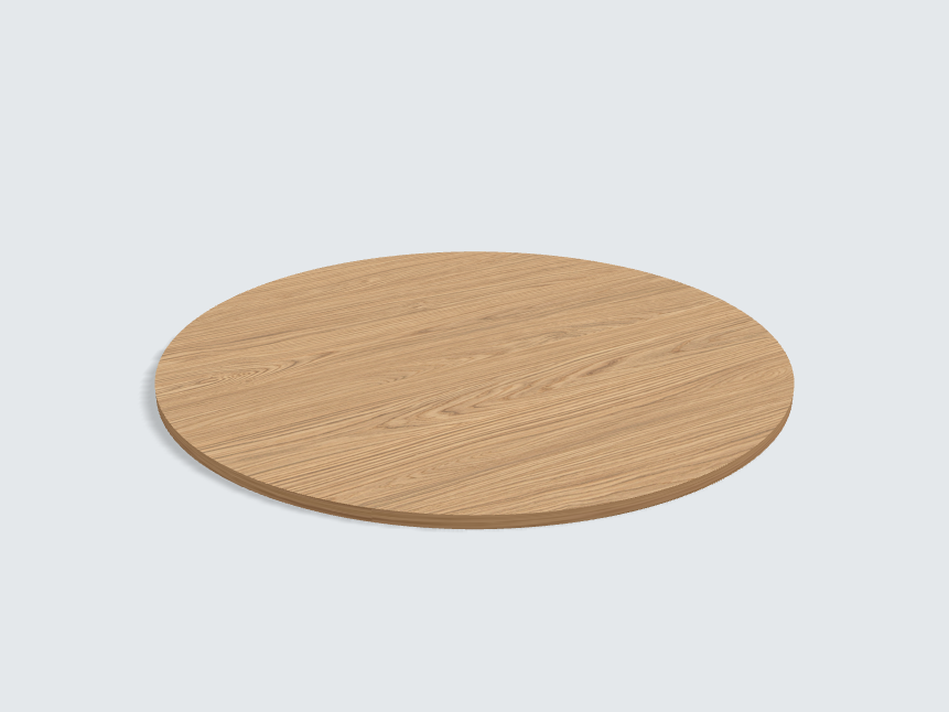 Tischplatte oval / kreisförmig Casella Eiche Natur