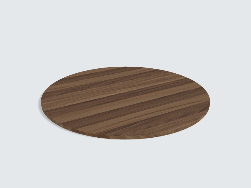 Tischplatte oval / kreisförmig Cello