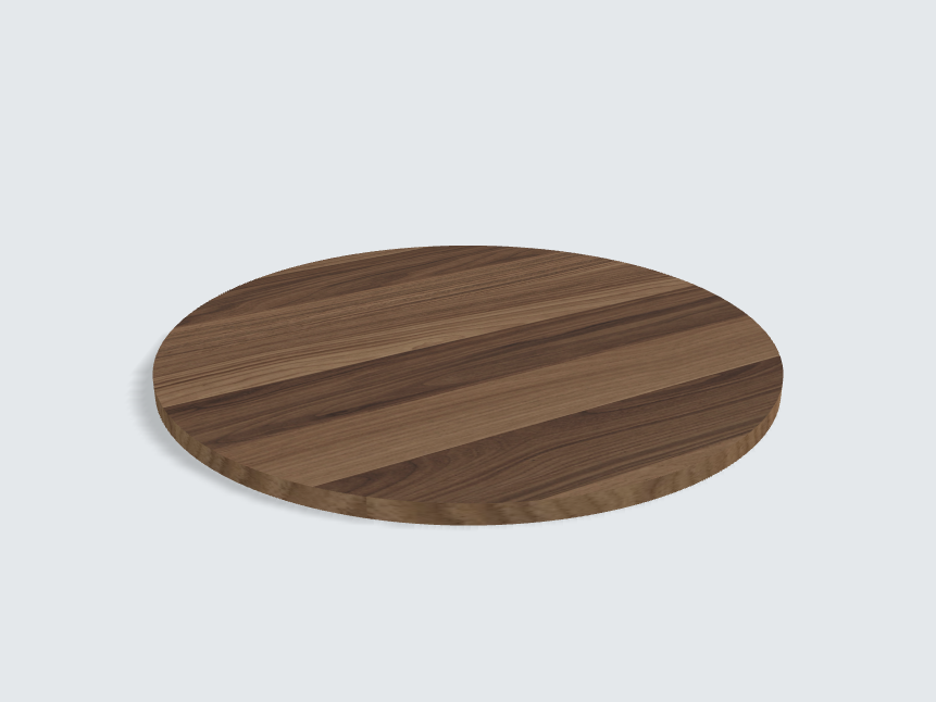 Tischplatte oval / kreisförmig Cello