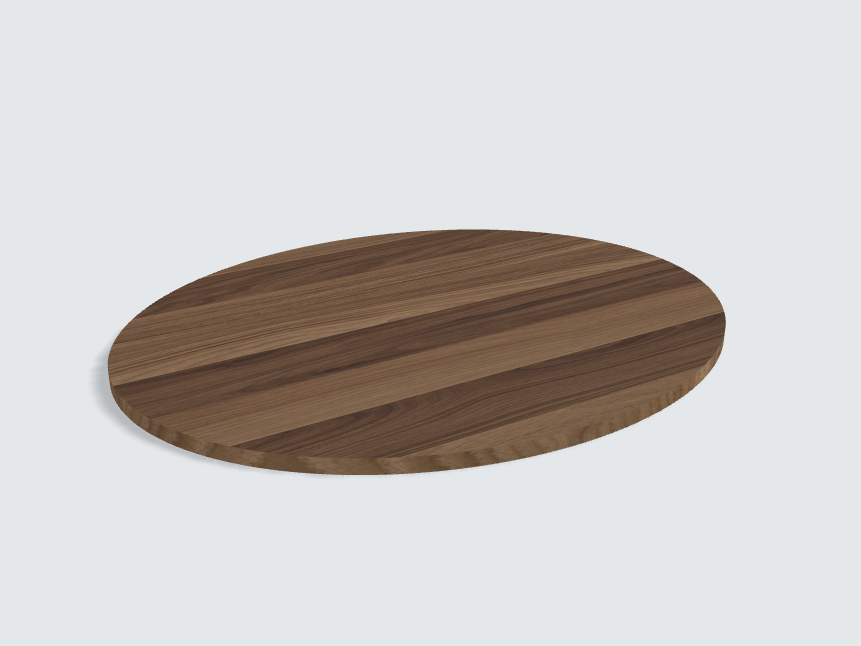 Tischplatte oval / kreisförmig Cello