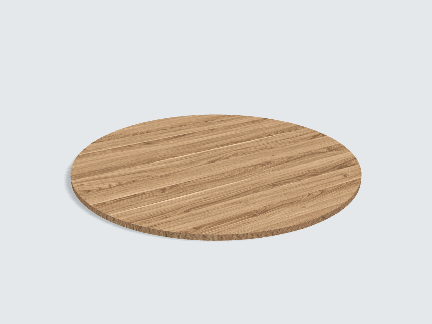 Tischplatte oval / kreisförmig Cuneo Eiche
