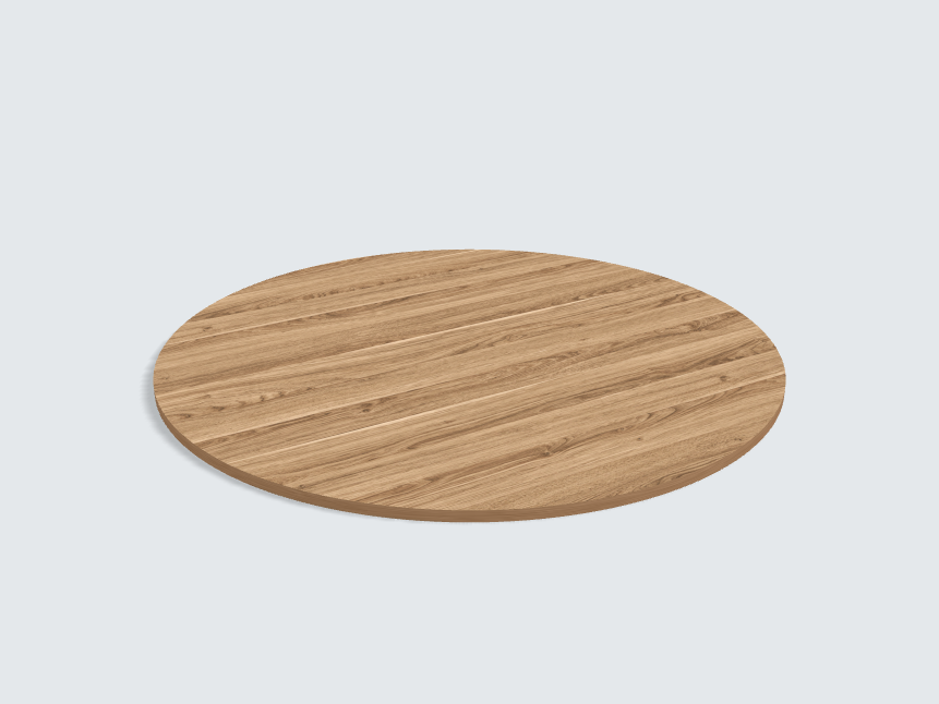 Tischplatte oval / kreisförmig Cuneo Eiche