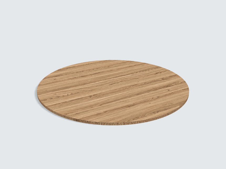 Tischplatte oval / kreisförmig Cuneo Eiche