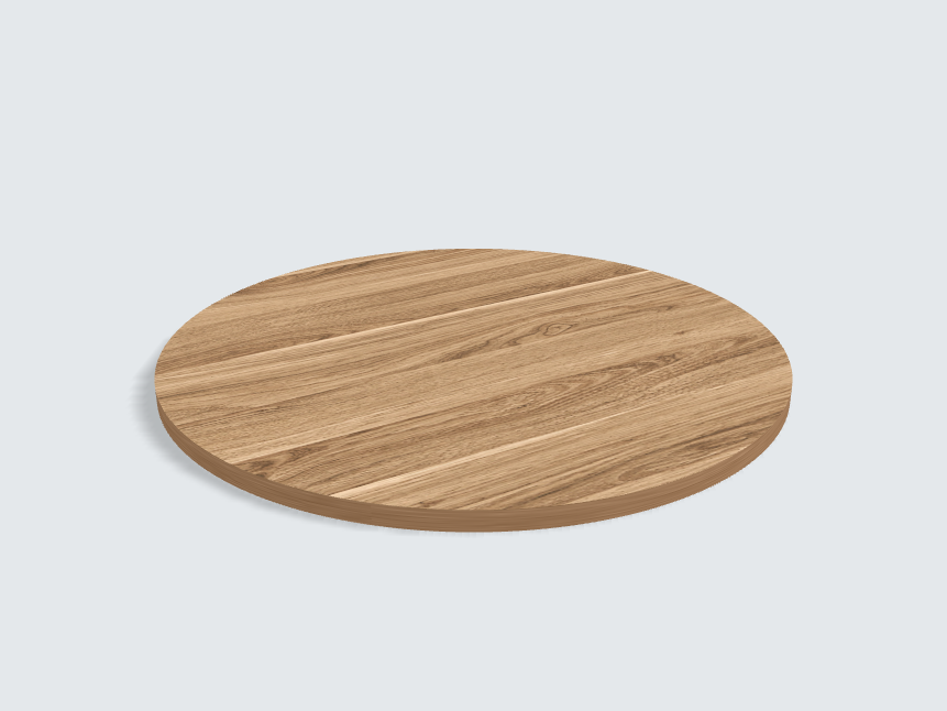 Tischplatte oval / kreisförmig Cuneo Eiche