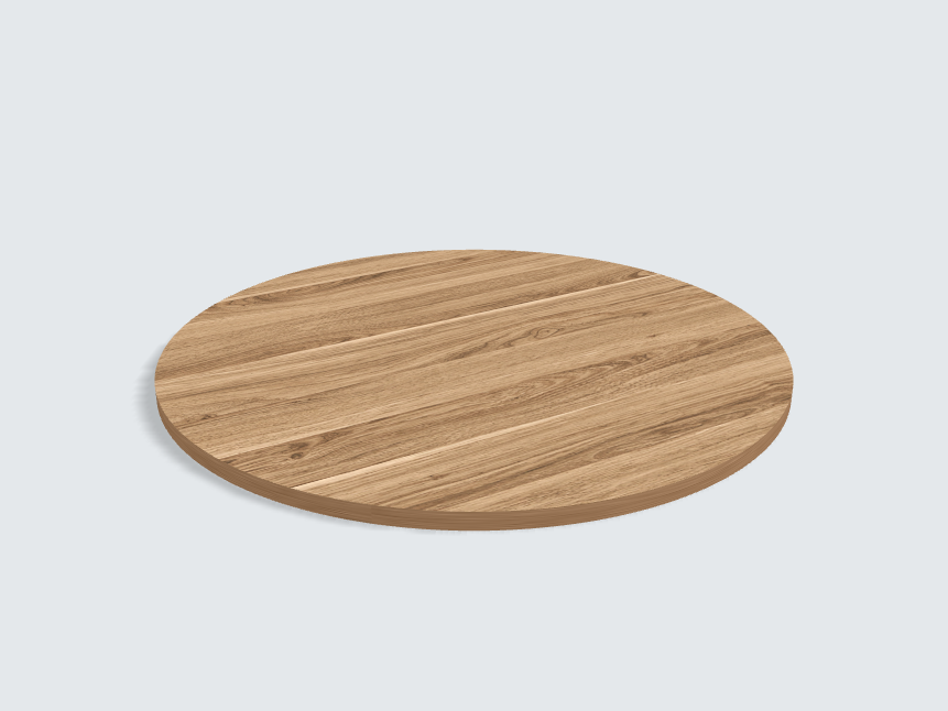 Tischplatte oval / kreisförmig Cuneo Eiche