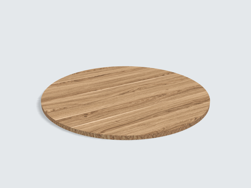 Tischplatte oval / kreisförmig Cuneo Eiche