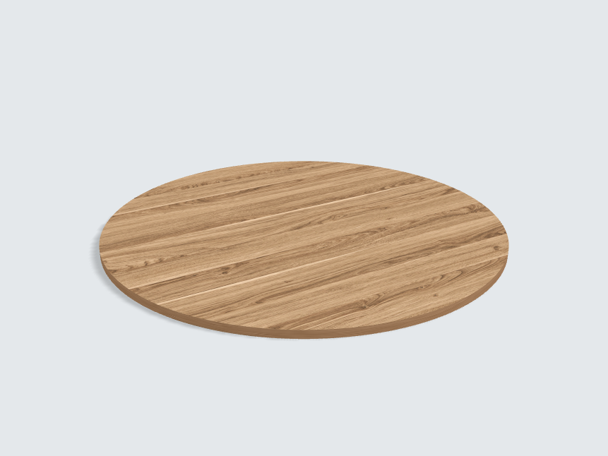 Tischplatte oval / kreisförmig Cuneo Eiche