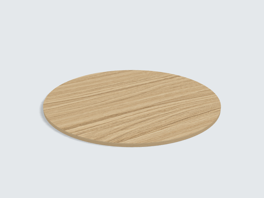 Tischplatte oval / kreisförmig Eiche Furnier
