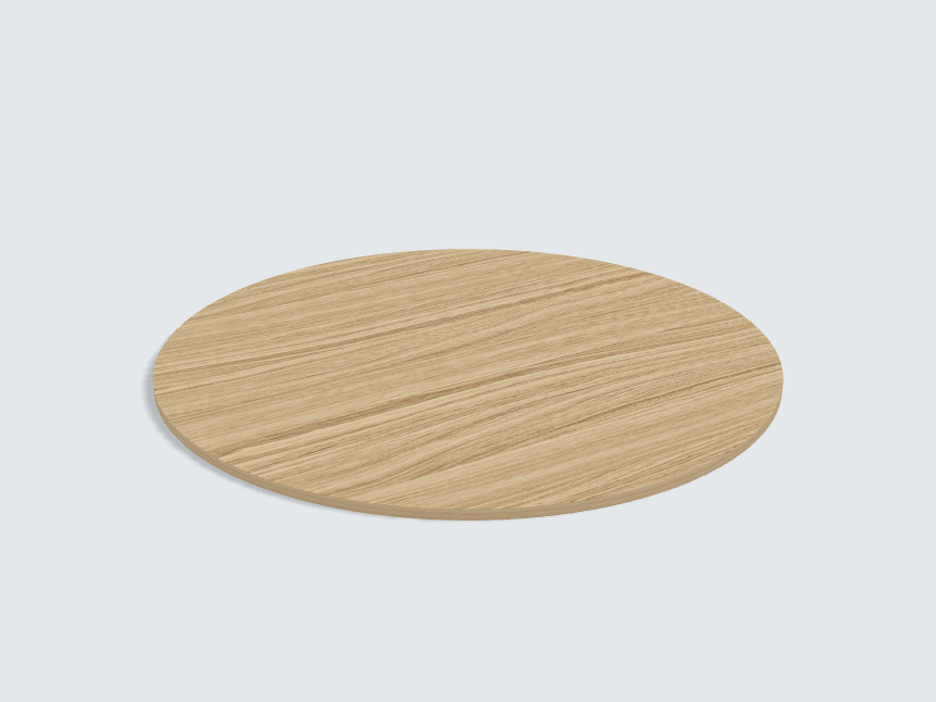 Tischplatte oval / kreisförmig Eiche Furnier