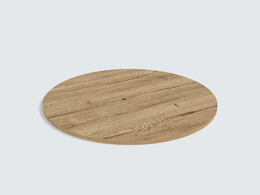 Tischplatte oval / kreisförmig Eiche Halifax