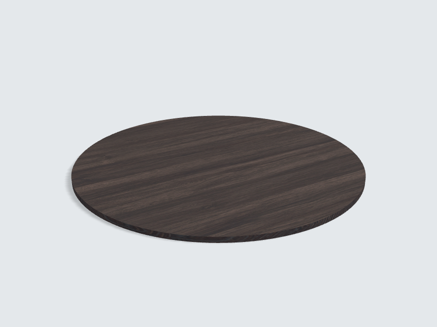 Tischplatte oval / kreisförmig Eiche SanRemo Tabacco