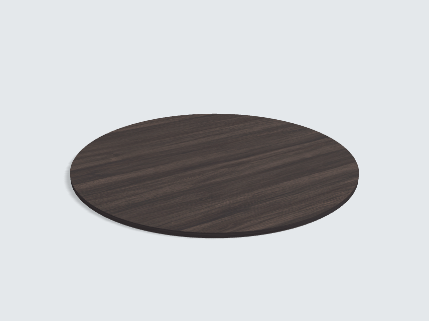 Tischplatte oval / kreisförmig Eiche SanRemo Tabacco