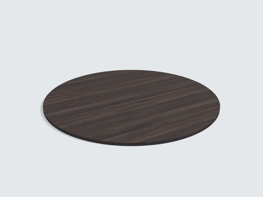 Tischplatte oval / kreisförmig Eiche SanRemo Tabacco