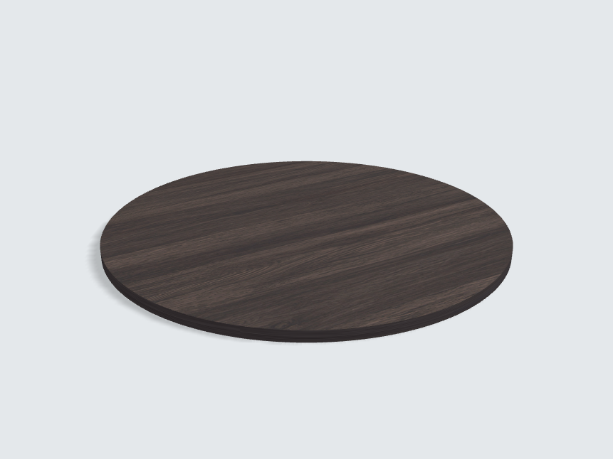 Tischplatte oval / kreisförmig Eiche SanRemo Tabacco