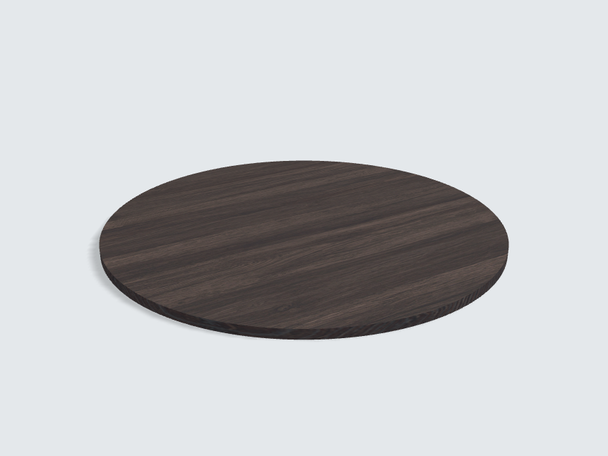 Tischplatte oval / kreisförmig Eiche SanRemo Tabacco