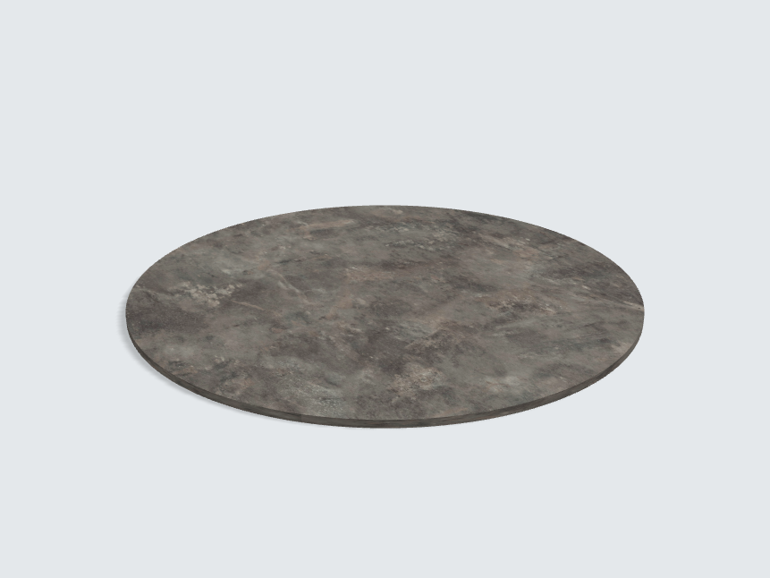 Tischplatte oval / kreisförmig F121 ST87 Metal Rock anthrazit