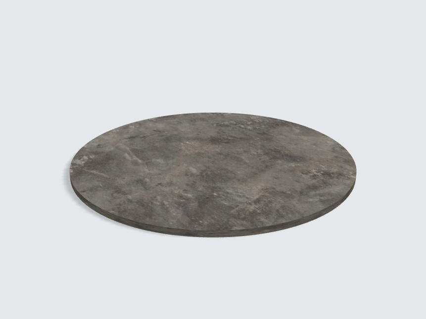 Tischplatte oval / kreisförmig F121 ST87 Metal Rock anthrazit