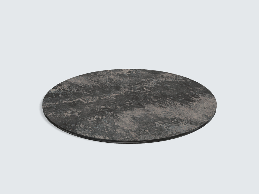 Tischplatte oval / kreisförmig Ambiance Granite schwarz | Classic