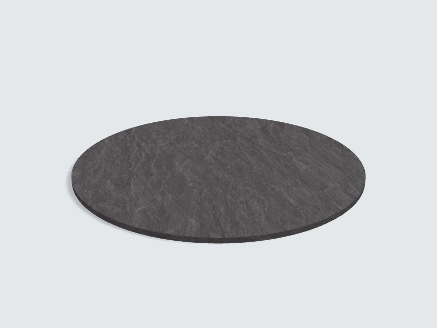 Tischplatte oval / kreisförmig F235 ST76 Natural Slate