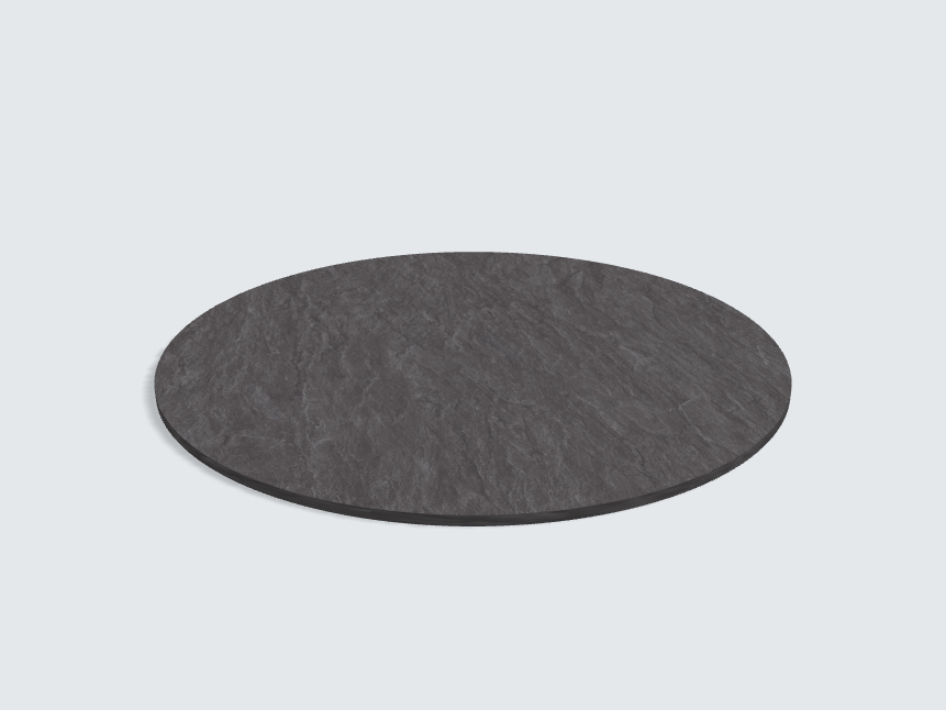 Tischplatte oval / kreisförmig Natural Slate | Classic