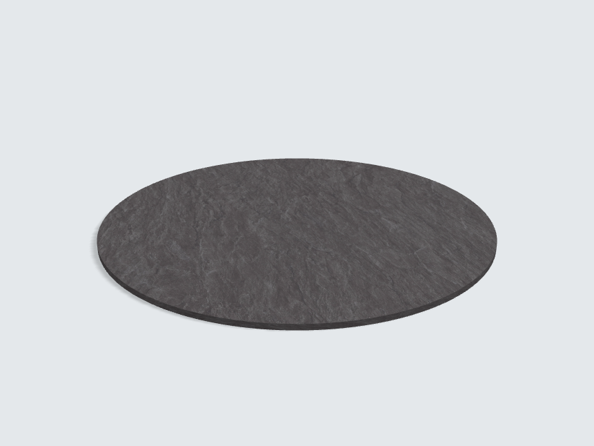 Tischplatte oval / kreisförmig F235 ST76 Natural Slate