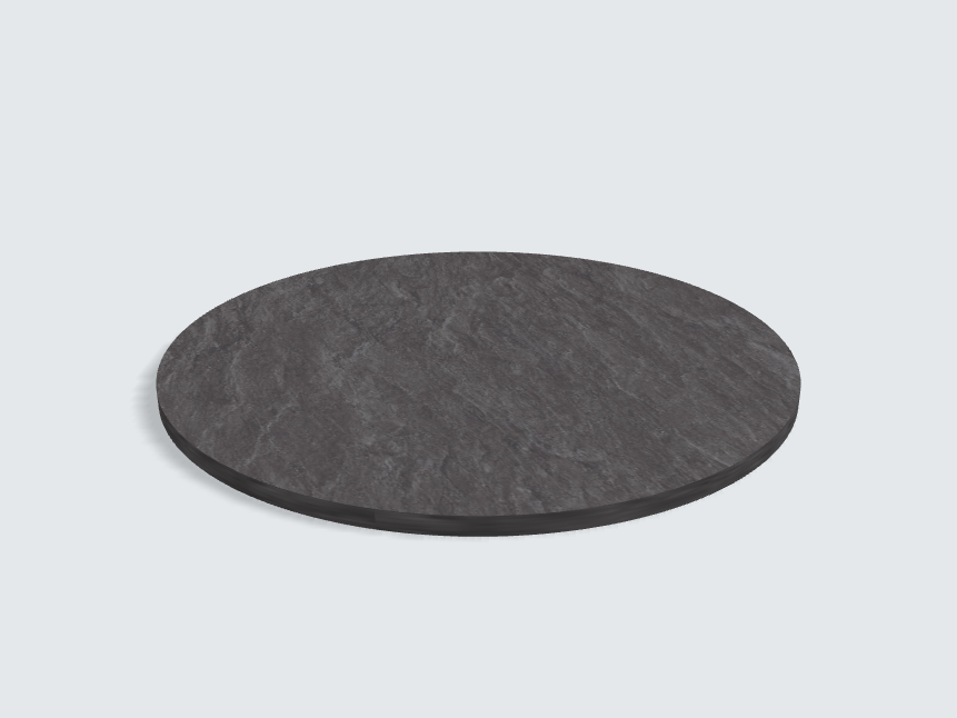 Tischplatte oval / kreisförmig Natural Slate | Classic