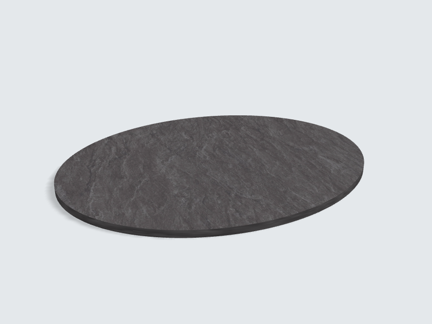 Tischplatte oval / kreisförmig Natural Slate | Classic