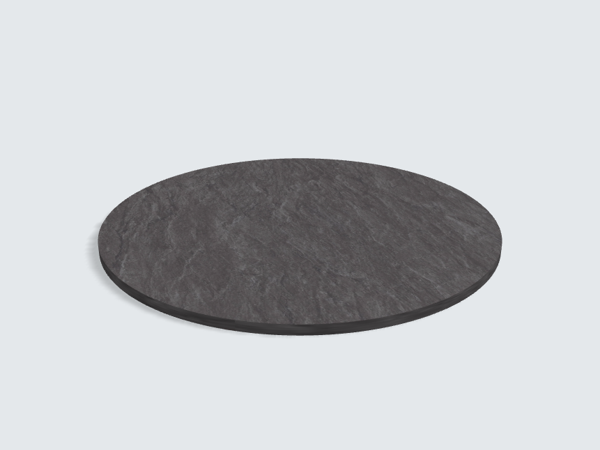 Tischplatte oval / kreisförmig Natural Slate | Classic