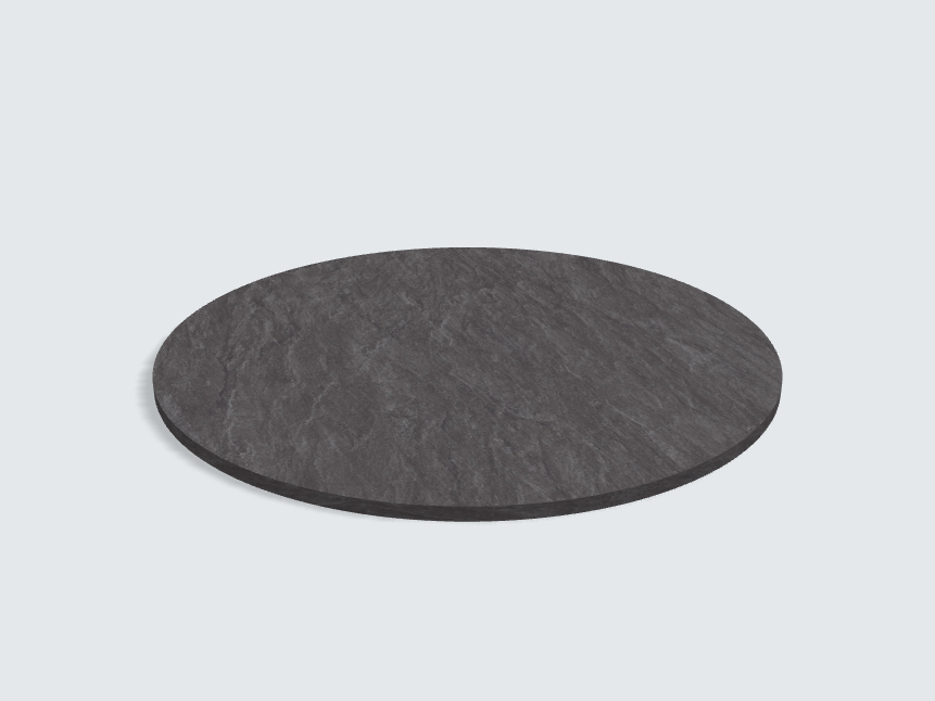 Tischplatte oval / kreisförmig F235 ST76 Natural Slate