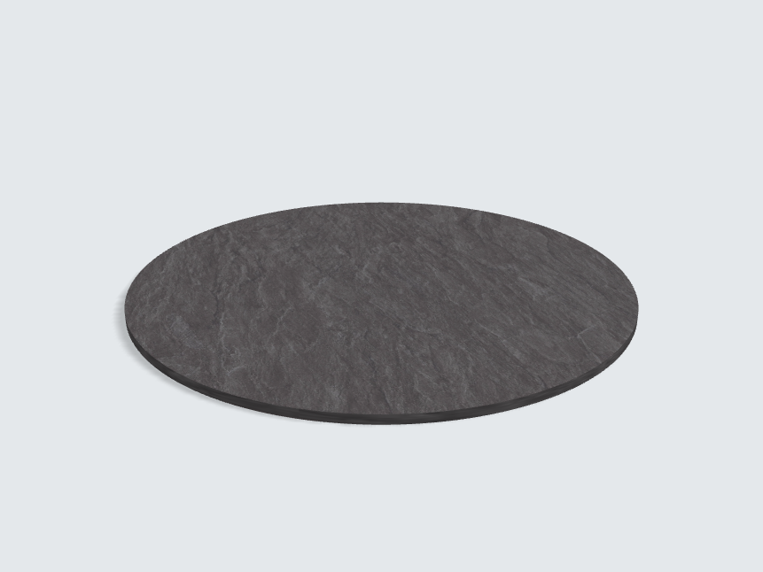 Tischplatte oval / kreisförmig Natural Slate | Classic