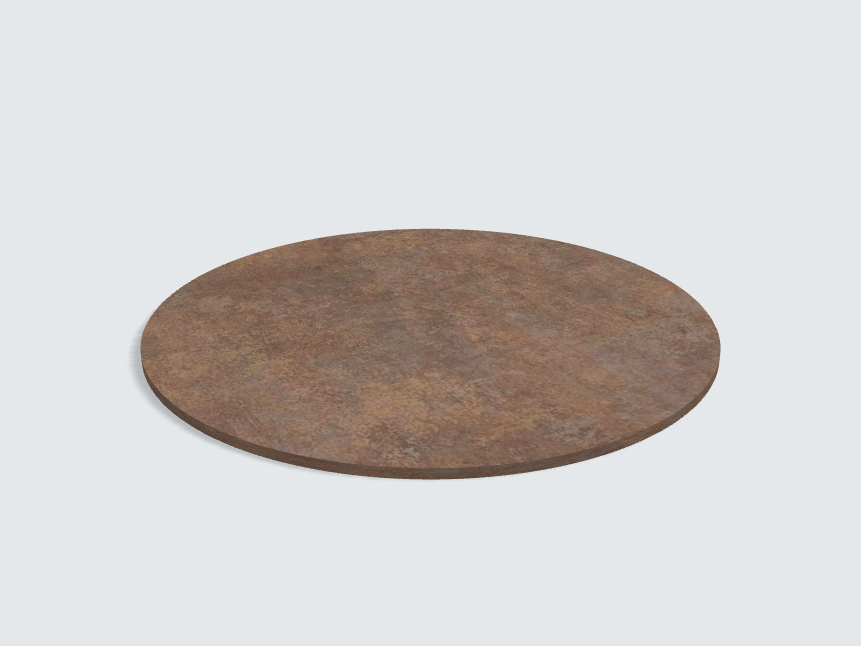 Tischplatte oval / kreisförmig F302 ST87 Ferro bronze