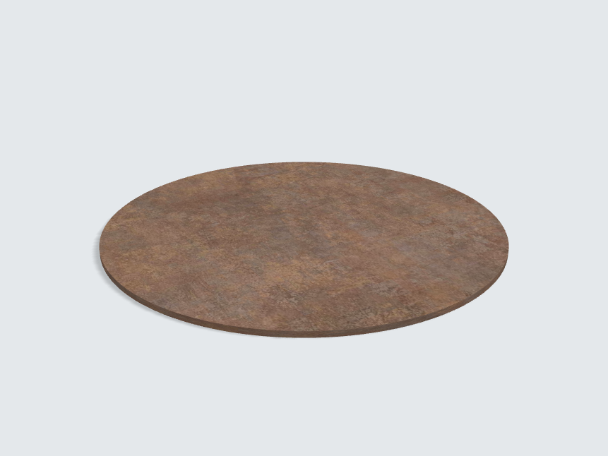 Tischplatte oval / kreisförmig F302 ST87 Ferro bronze