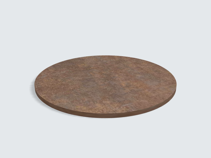Tischplatte oval / kreisförmig Ferro bronze | Classic