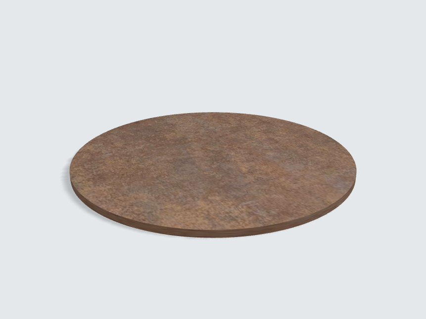 Tischplatte oval / kreisförmig Ferro bronze | Classic