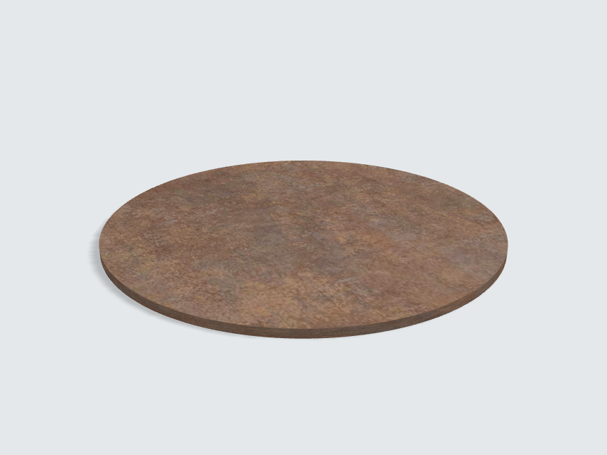 Tischplatte oval / kreisförmig F302 ST87 Ferro bronze