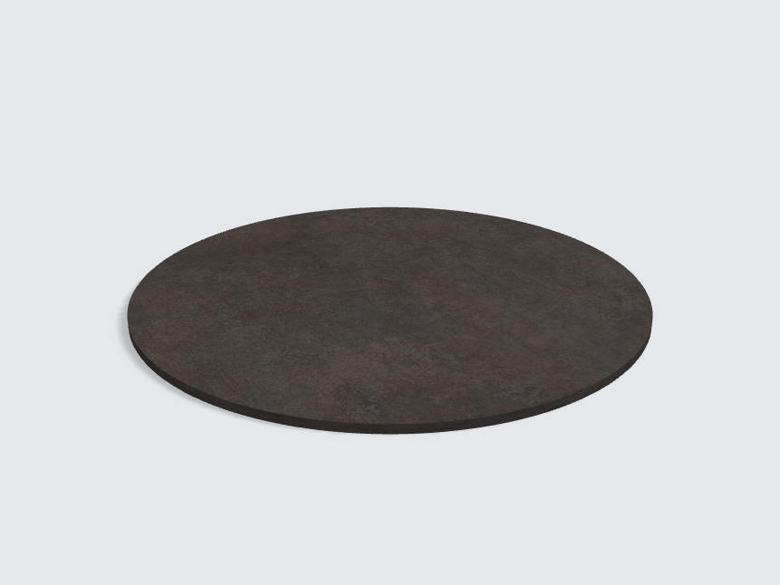 Tischplatte oval / kreisförmig F629 ST16 Dark gold Metal