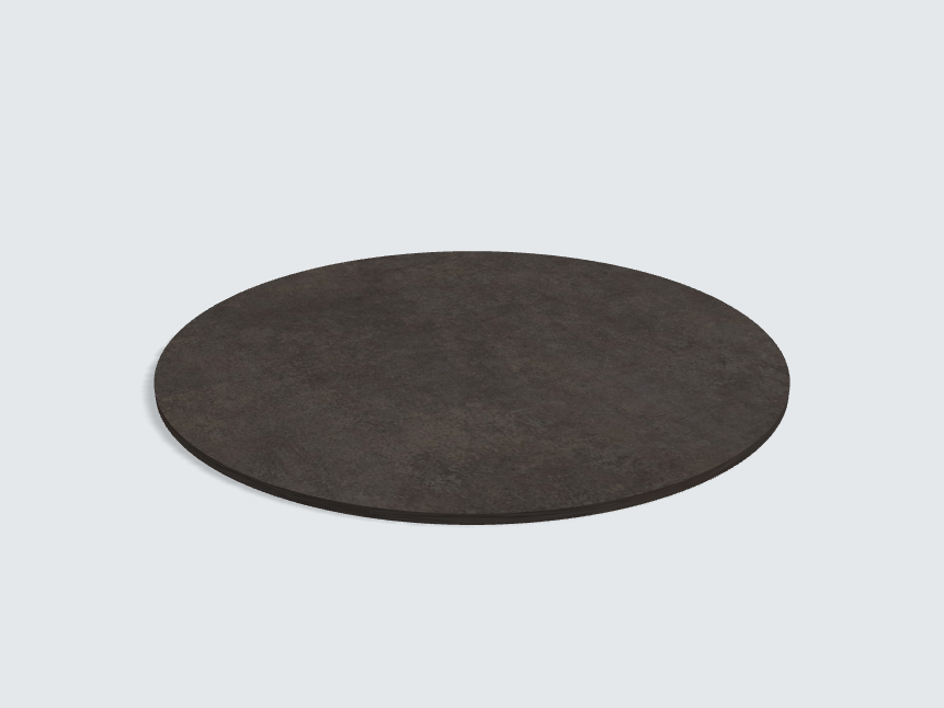 Tischplatte oval / kreisförmig Dark gold Metal | Classic