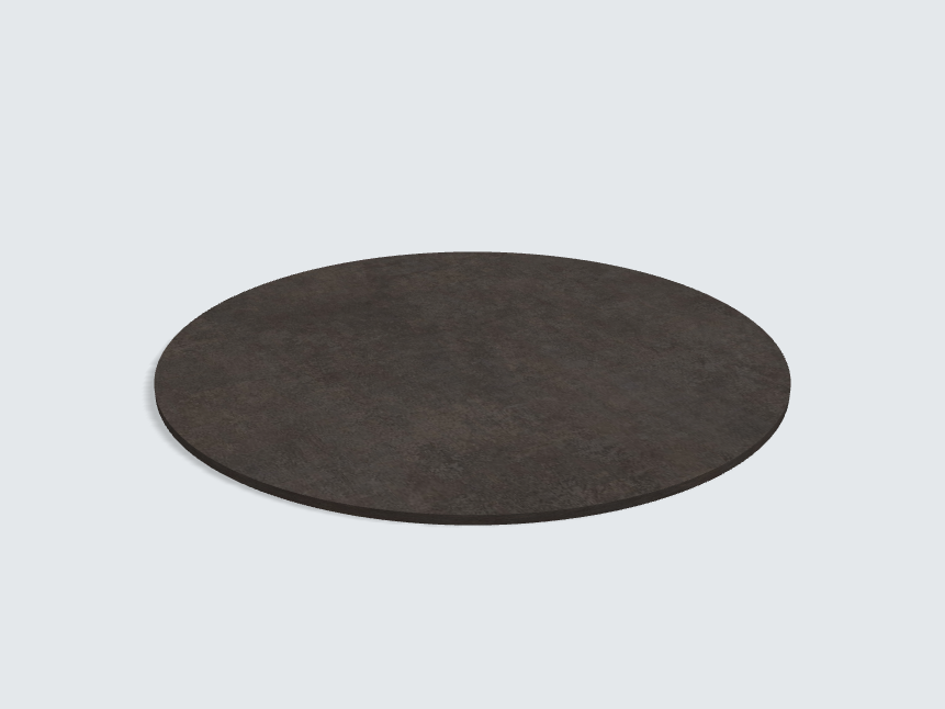 Tischplatte oval / kreisförmig F629 ST16 Dark gold Metal