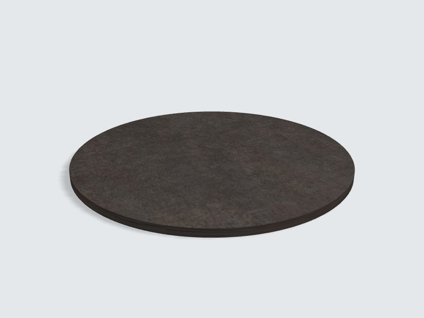 Tischplatte oval / kreisförmig Dark gold Metal | Classic