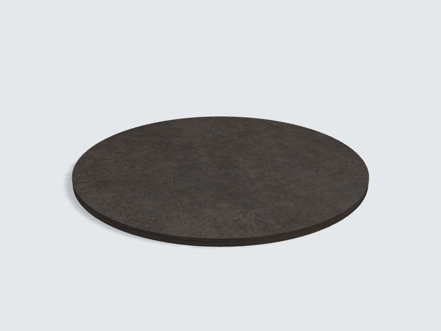 Tischplatte oval / kreisförmig Dark gold Metal | Classic